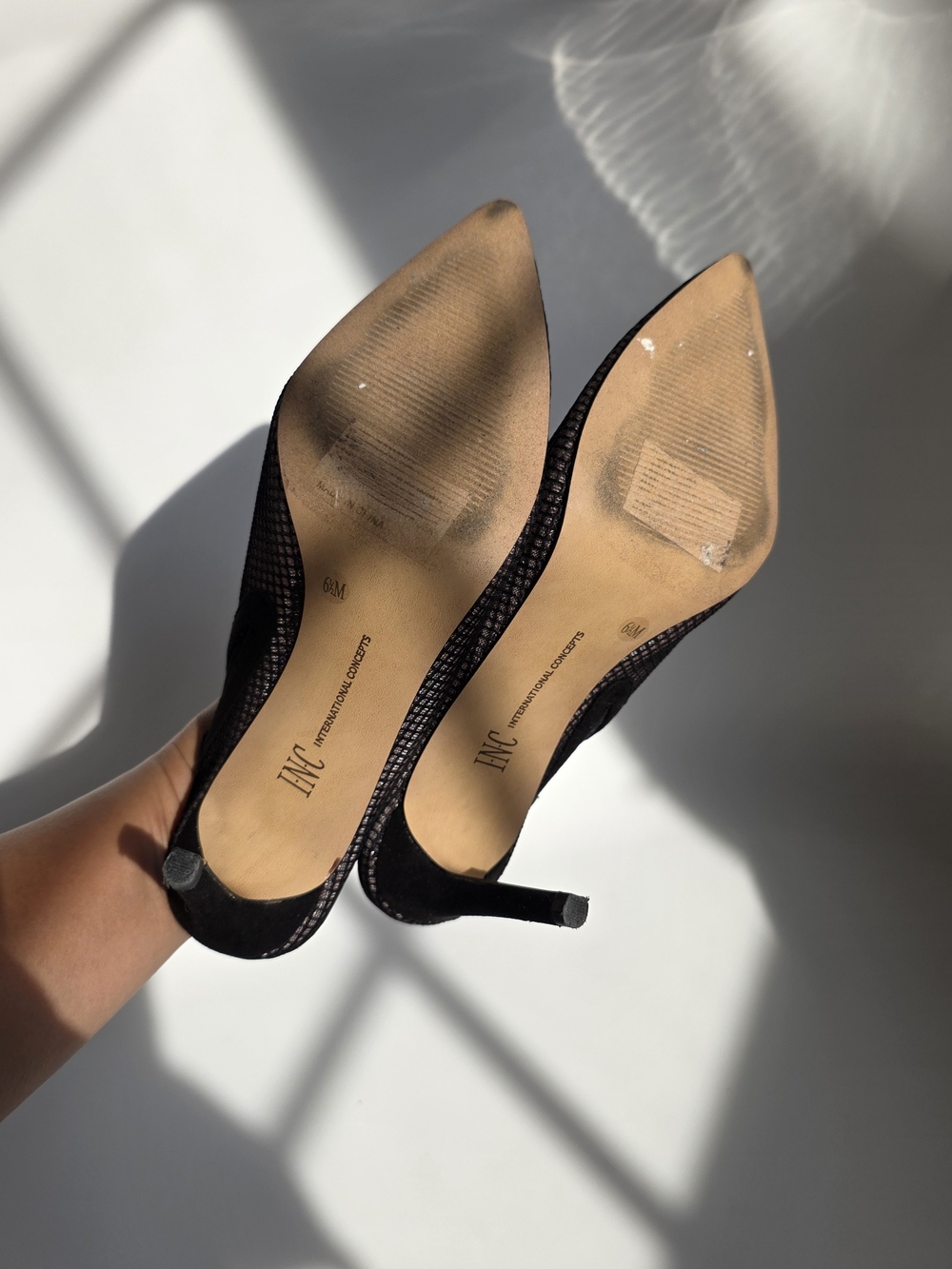 INC International Concepts Mesh Pointed-Toe Mule in Black - Picture 8 of 8
